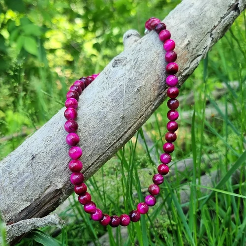 Főnix kő - Pink gyöngysor 8 mm