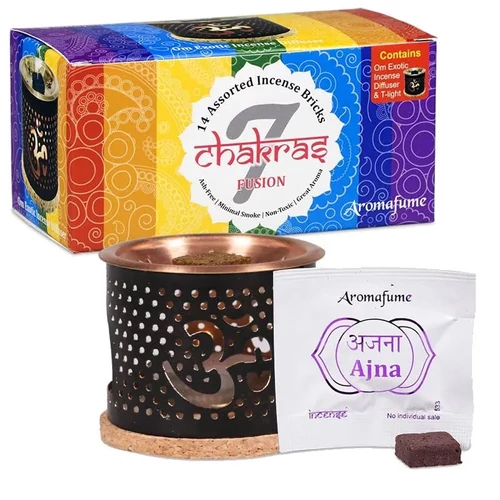 Aromafume 7 csakra válogatás füstölő edény / aroma diffúzor szett