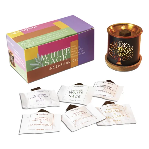 Aromafume White Sage - Fehér zsálya válogatás füstölő edény / aroma diffúzor szett