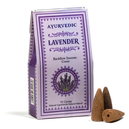 Back Flow - Ayurvedic - Levendula lefelé füstölő kúp