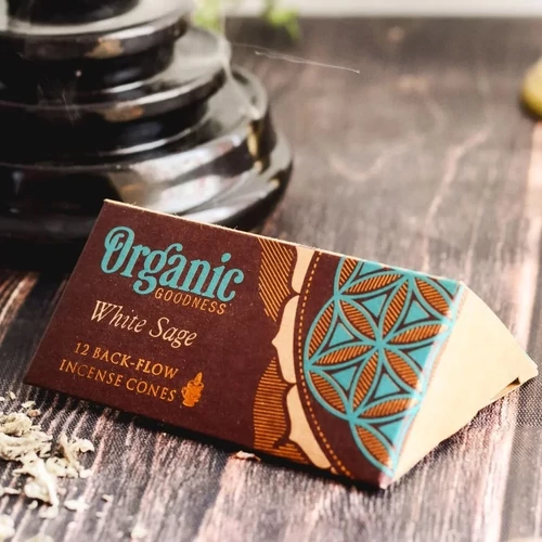 Back Flow - Organic Goodness - Fehér zsálya lefelé füstölőkúp