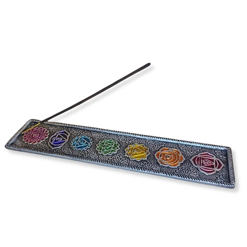 7 csakra motívumos füstölőtartó