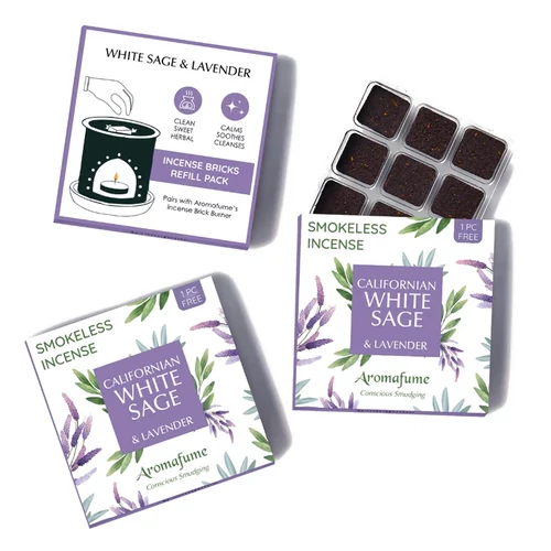 Aromafume Fehér zsálya &amp; Levendula füstölőbrikett
