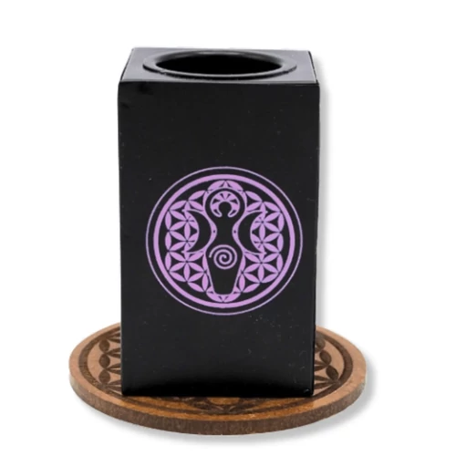 Földanya motívumos mécses tartó alátéttel