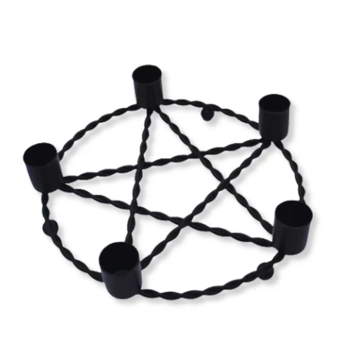 Pentagrama szálgyertya tartó