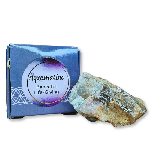 Akvamarin - nyers, dobozban