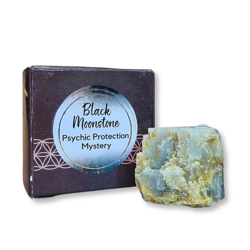 Fekete holdkő - nyers, dobozban