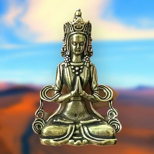 Avalokitésvara réz szobor - mini