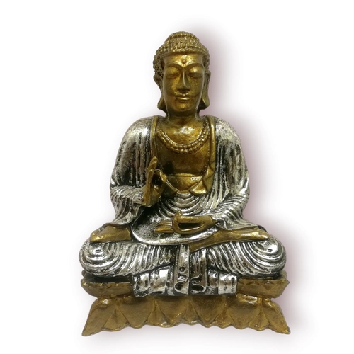Megnyugvás Buddha szobor - ezüst