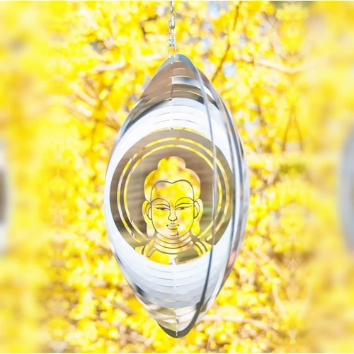 Buddha térharmonizáló függő - rozsdamentes acélból