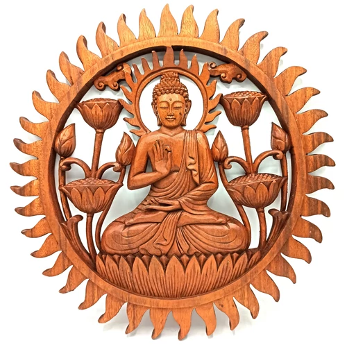 Faragott Buddha Lótusz kertben mandala