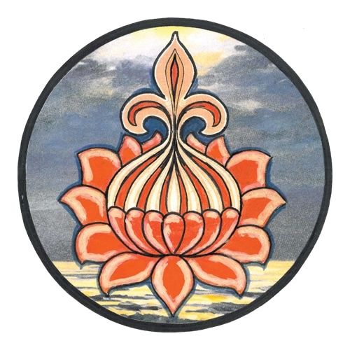 Mágnes/poháralátét Mandala - Lótusz