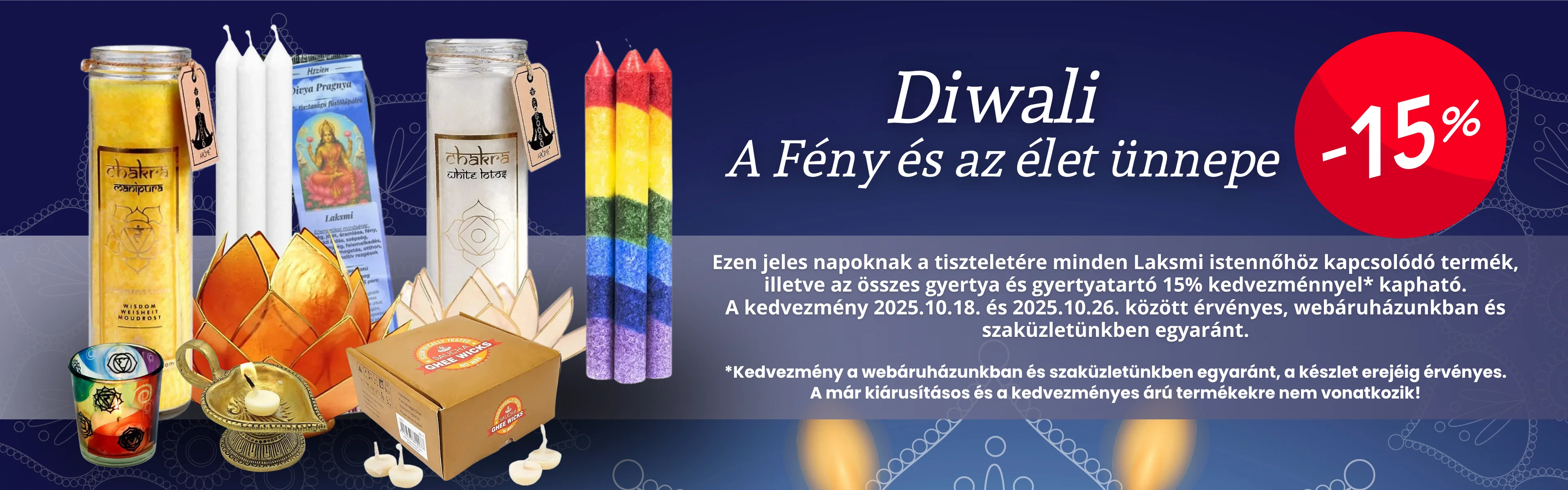 Diwali - Akció 15% kedvezmény